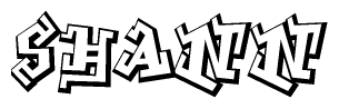 The clipart image features a stylized text in a graffiti font that reads Shann.