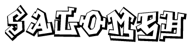 The clipart image features a stylized text in a graffiti font that reads Salomeh.