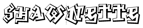 The clipart image features a stylized text in a graffiti font that reads Shawnette.