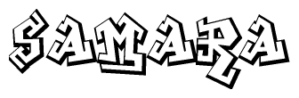 The clipart image features a stylized text in a graffiti font that reads Samara.