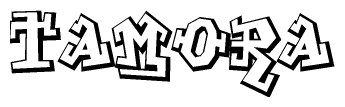 The clipart image features a stylized text in a graffiti font that reads Tamora.