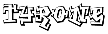 The clipart image features a stylized text in a graffiti font that reads Tyrone.