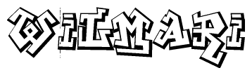 The clipart image features a stylized text in a graffiti font that reads Wilmari.