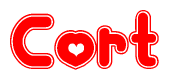 Cort Word with Heart Shapes