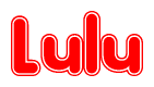 The image displays the word Lulu written in a stylized red font with hearts inside the letters.