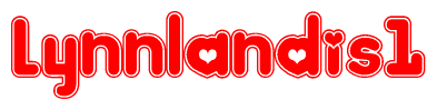 The image displays the word Lynnlandis1 written in a stylized red font with hearts inside the letters.