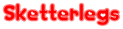 The image displays the word Sketterlegs written in a stylized red font with hearts inside the letters.