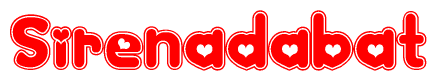 The image displays the word Sirenadabat written in a stylized red font with hearts inside the letters.