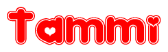 The image displays the word Tammi written in a stylized red font with hearts inside the letters.
