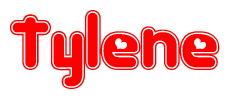 The image displays the word Tylene written in a stylized red font with hearts inside the letters.