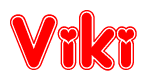 The image displays the word Viki written in a stylized red font with hearts inside the letters.