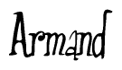 The image is a stylized text or script that reads 'Armand' in a cursive or calligraphic font.