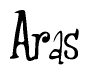Cursive 'Aras' Text