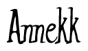 The image is a stylized text or script that reads 'Annekk' in a cursive or calligraphic font.