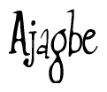 The image contains the word 'Ajagbe' written in a cursive, stylized font.