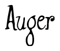 The image contains the word 'Auger' written in a cursive, stylized font.