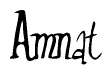 The image is a stylized text or script that reads 'Amnat' in a cursive or calligraphic font.