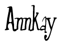The image contains the word 'Annkay' written in a cursive, stylized font.