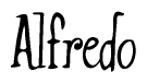 The image is a stylized text or script that reads 'Alfredo' in a cursive or calligraphic font.