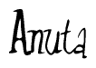The image is a stylized text or script that reads 'Anuta' in a cursive or calligraphic font.