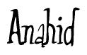 The image is a stylized text or script that reads 'Anahid' in a cursive or calligraphic font.