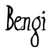 The image contains the word 'Bengi' written in a cursive, stylized font.