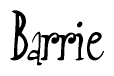The image is a stylized text or script that reads 'Barrie' in a cursive or calligraphic font.