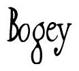 The image is a stylized text or script that reads 'Bogey' in a cursive or calligraphic font.