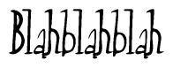 The image is of the word Blahblahblah stylized in a cursive script.