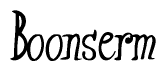 The image contains the word 'Boonserm' written in a cursive, stylized font.