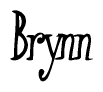 The image contains the word 'Brynn' written in a cursive, stylized font.