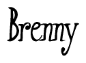 The image is a stylized text or script that reads 'Brenny' in a cursive or calligraphic font.