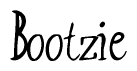 The image is a stylized text or script that reads 'Bootzie' in a cursive or calligraphic font.