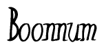 The image contains the word 'Boonnum' written in a cursive, stylized font.