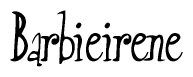 The image is of the word Barbieirene stylized in a cursive script.