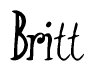 Britt Calligraphy Text 