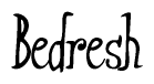 The image is a stylized text or script that reads 'Bedresh' in a cursive or calligraphic font.