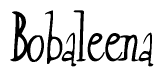 The image is of the word Bobaleena stylized in a cursive script.