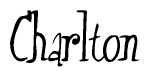 The image contains the word 'Charlton' written in a cursive, stylized font.