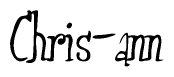 The image is of the word Chris-ann stylized in a cursive script.