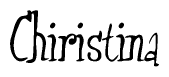 The image is a stylized text or script that reads 'Chiristina' in a cursive or calligraphic font.