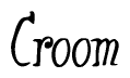 The image is of the word Croom stylized in a cursive script.
