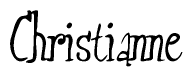 The image is of the word Christianne stylized in a cursive script.