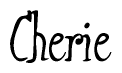 The image contains the word 'Cherie' written in a cursive, stylized font.