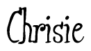 The image is a stylized text or script that reads 'Chrisie' in a cursive or calligraphic font.