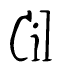 The image is a stylized text or script that reads 'Cil' in a cursive or calligraphic font.