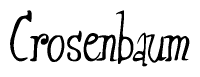 The image is a stylized text or script that reads 'Crosenbaum' in a cursive or calligraphic font.