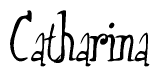 The image is of the word Catharina stylized in a cursive script.