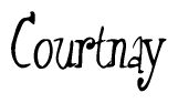The image contains the word 'Courtnay' written in a cursive, stylized font.