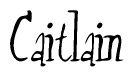 The image is of the word Caitlain stylized in a cursive script.